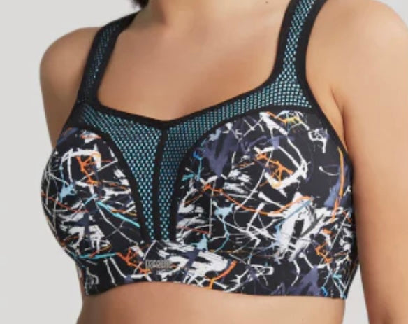 Panache Sports Bra Ink Splat