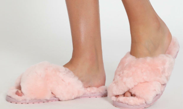 Emu Australia Mayberry Cross Over Slipper Pale Pink